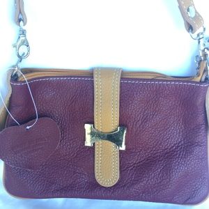Borse In Pelle Leather Egglpant shoulder bag